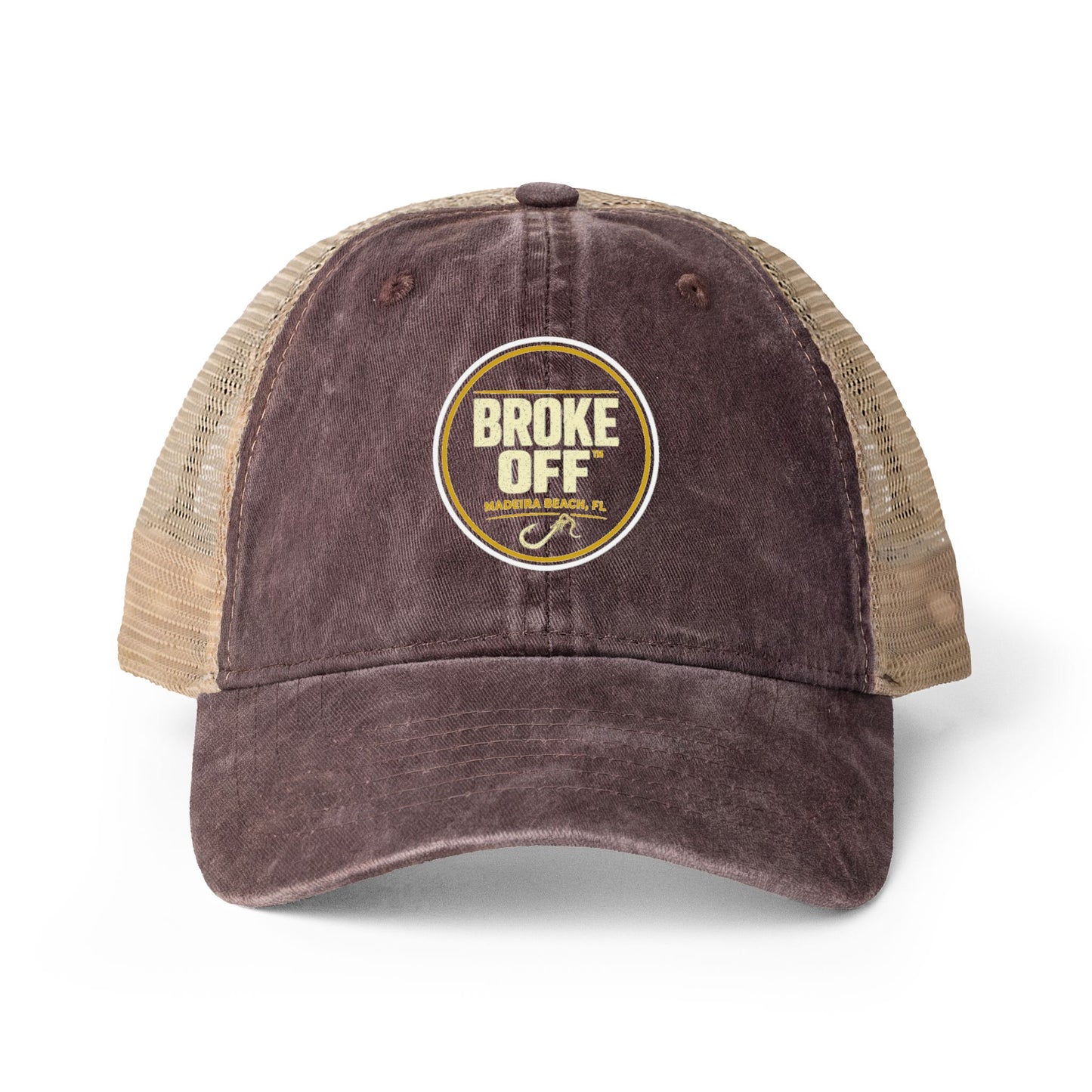 Broke Off Co. Women's Ponytail Trucker Hat | Madeira Beach FL - One size / Chocolate / Fawn / Khaki