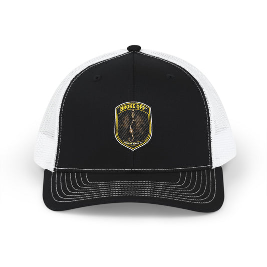 Broke Off Co. Trucker Hat | Coastal Fishing Lifestyle | Madeira Beach FL - One size / Black / White