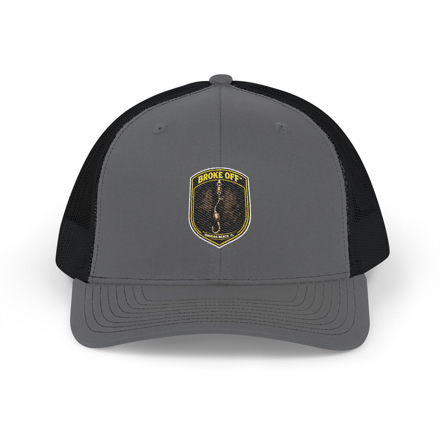 Broke Off Co. Trucker Hat | Coastal Fishing Lifestyle | Madeira Beach FL - One size / Charcoal / Black
