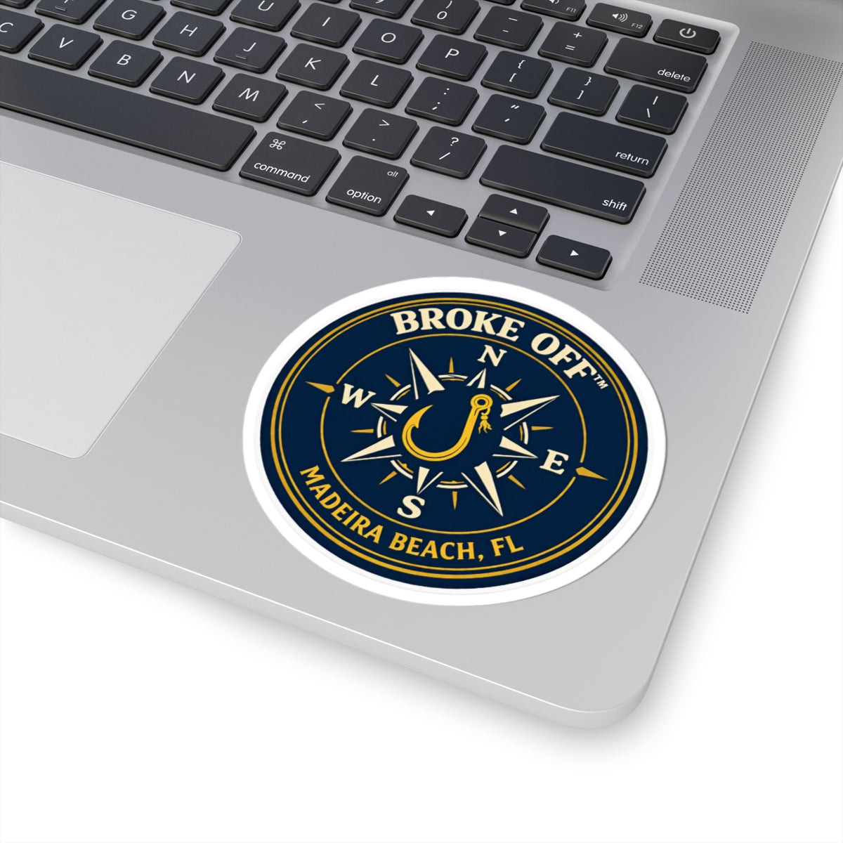 Broke Off Co. Compass Rose Sticker | Coastal Fishing Decal | Madeira Beach FL - view 7