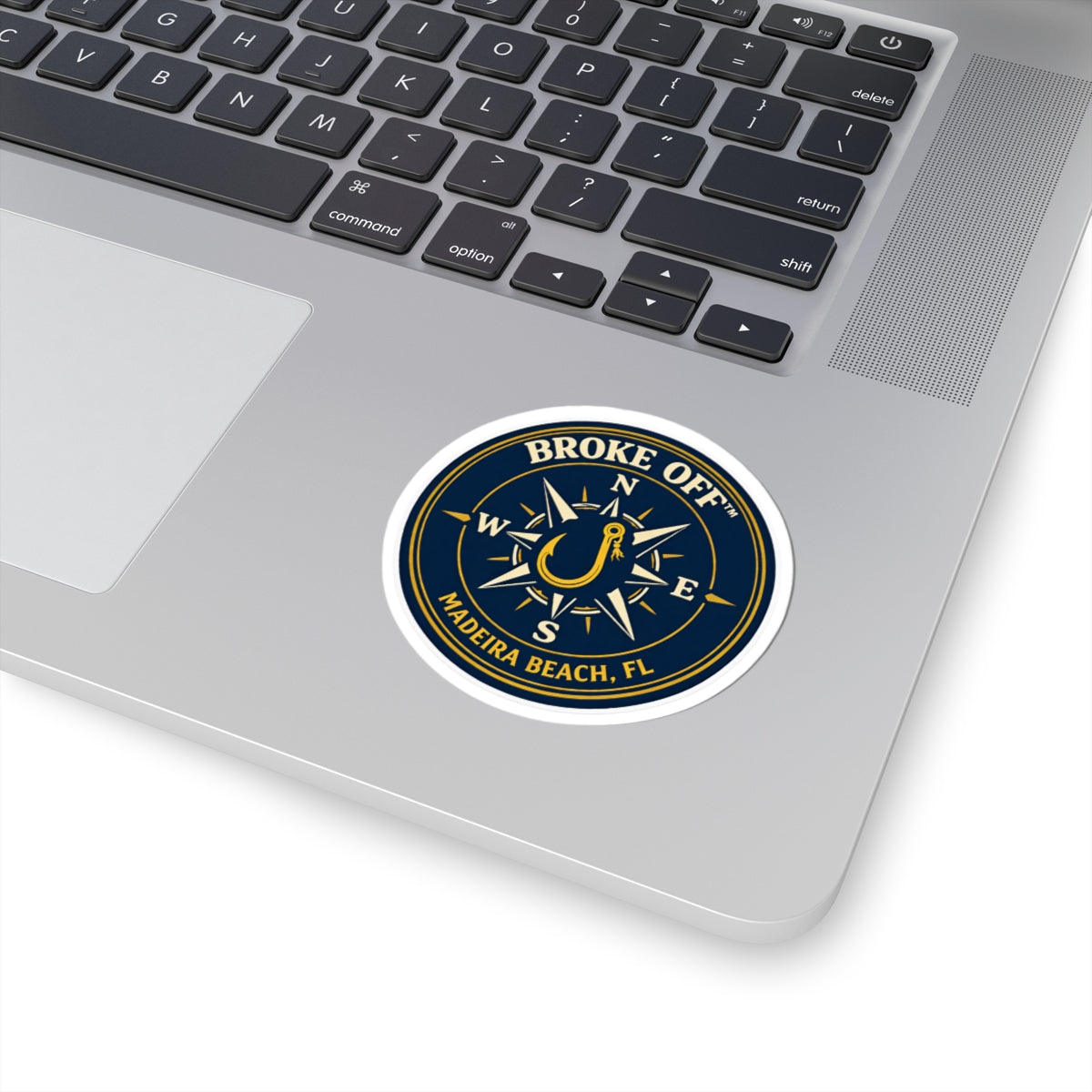 Broke Off Co. Compass Rose Sticker | Coastal Fishing Decal | Madeira Beach FL - view 5